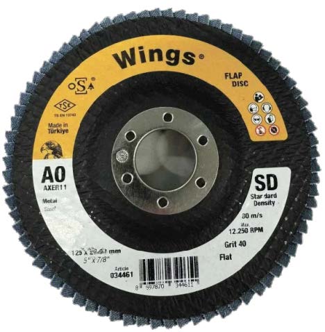 Диск лепестковый Wings, 125мм, Р40, прямой, сталь