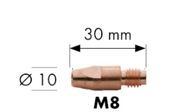 Наконечник M8 1,2 мм, усиленный для горелки Abicor Binzel MB36 KD, MB501 D