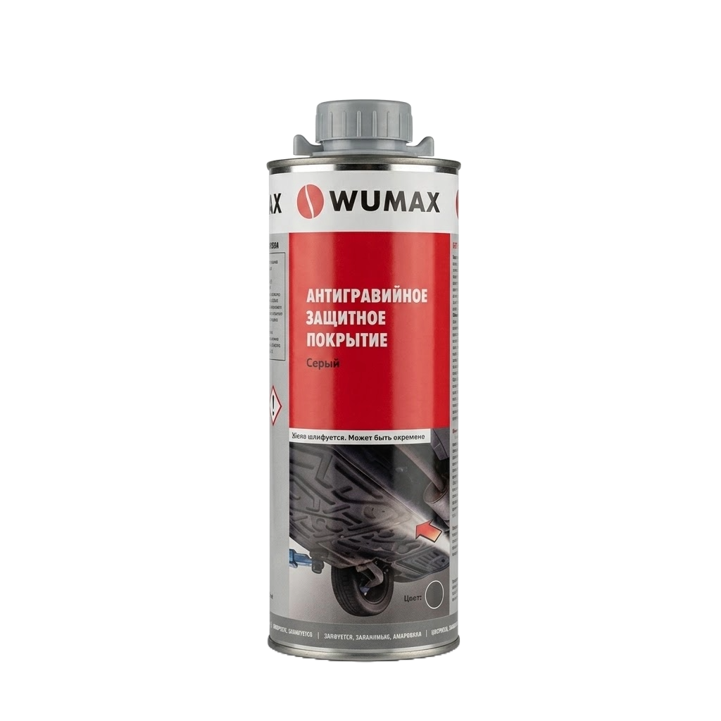 Антигравийное защитное покрытие, 1 кг., цвет серый WUMAX