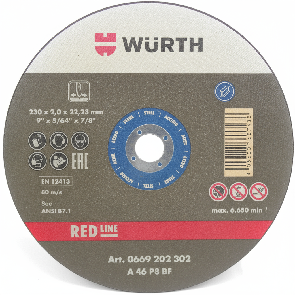 Круг отрезной d 230х2,0мм, прямой, RED LINE, сталь