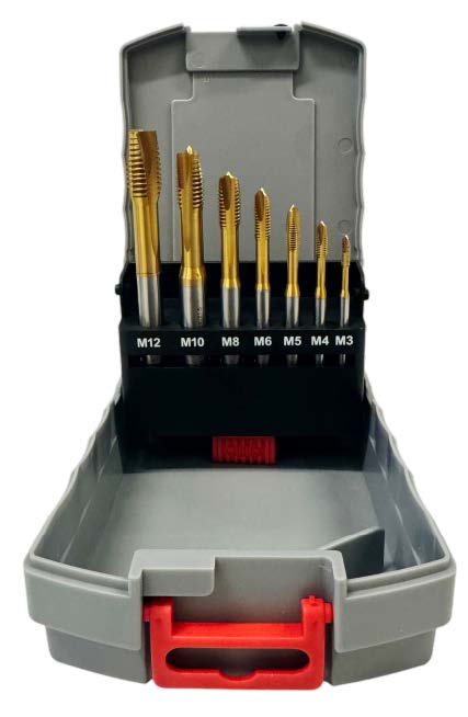 Набор метчиков машинных для сквозных отверстий HSCO M3-M12, DIN 371, 7шт., WUMAX