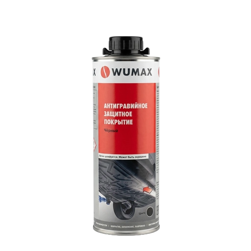 Антигравийное защитное покрытие, 1 кг., цвет черный WUMAX