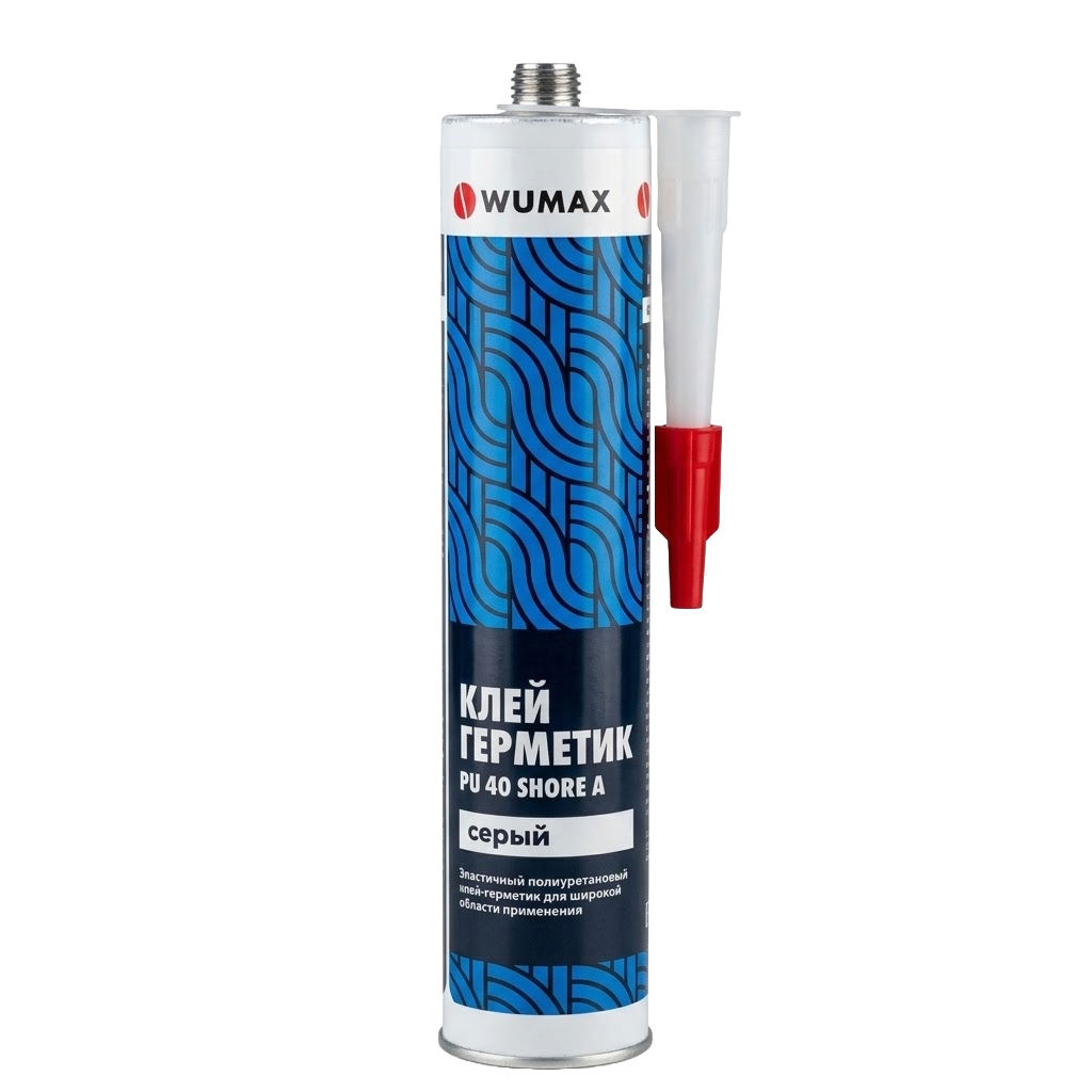Полиуретановый герметик WUMAX PU 40 Shore A, серый, 280 мл.
