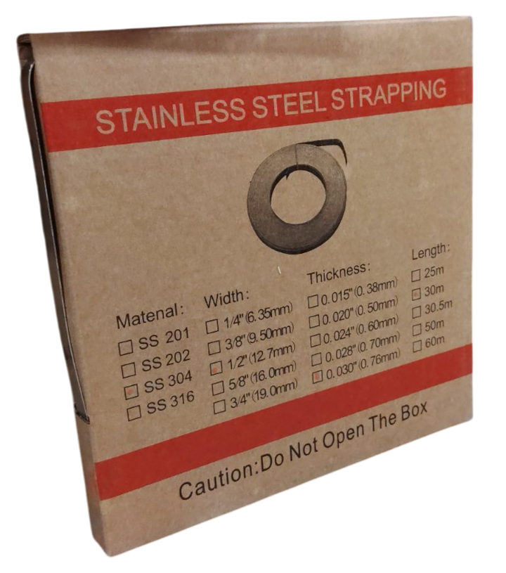 Лента металлическая (для знаков)-А2-В12мм*0,75мм*L30м WUMAX