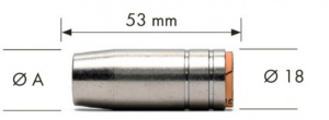 Сопло 12мм для горелки Abicor Binzel MB15 AK