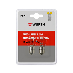Автолампа тип P21W 12V 21W, BA15S, 2 шт в блистере