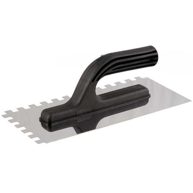 Гладилка нерж. пластик 13х27см, зуб 10мм, Wumax