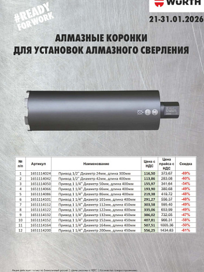 Акция - Алмазные коронки!