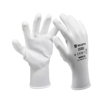 Перчатки защитные от минимальных рисков, White PU, р.11