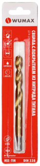 Сверло по металлу WUMAX HSS-TiN 3,0 мм, DIN338, блистер