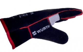 Перчатки защитные рабочие, HEAT, из нат. кожи (спилок), Ми,Тп400