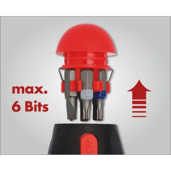 Набор бит и головок (37 шт.) с реверсивной отверткой, ZEBRA, WURTH