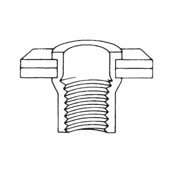 Заклепка-гайка с насеч. (A2K)-(0,5-3,0)-11,9х17-M10
