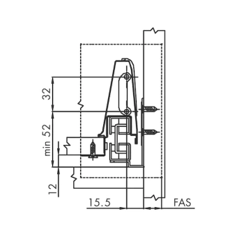 Система выдвижения ящиков SLIDEBOX, белый, 450 мм