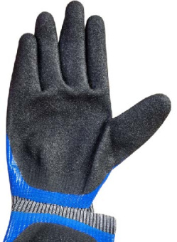 Перчатки защитные от минимальных рисков, покрыты нитрилом, латексная защита, Blue Tech, р. 9, WUMAX
