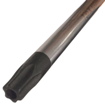 Отвертка TX9, с отверстием, 75мм, Red Stripe, WURTH