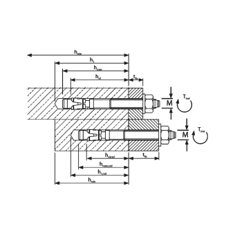 Клиновой анкер-W-FA-A4/70-10-M6X67