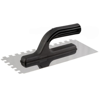 Гладилка нерж. пластик 13х27см, зуб 8мм, Wumax